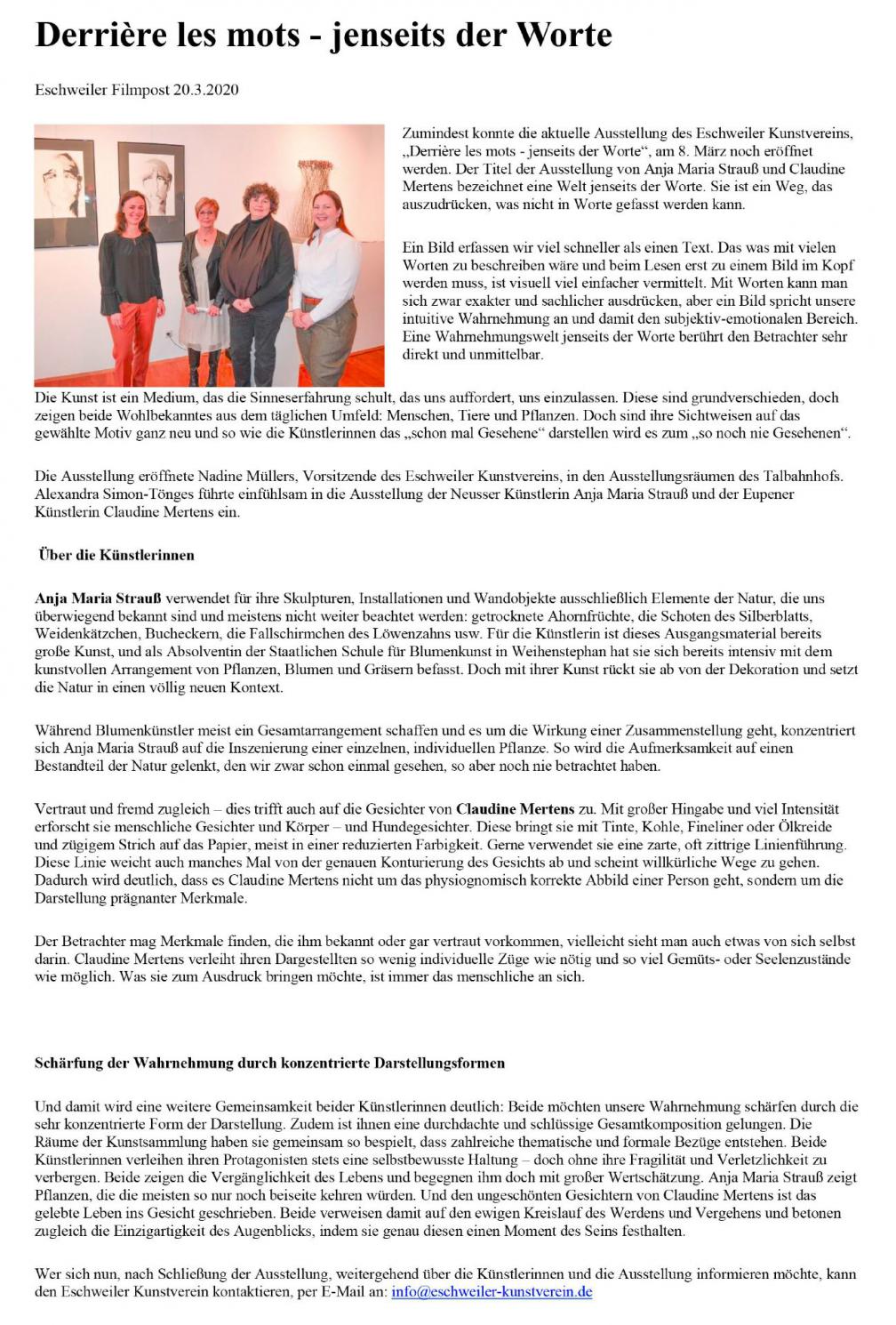 Eschweiler Filmpost 20.3.2020